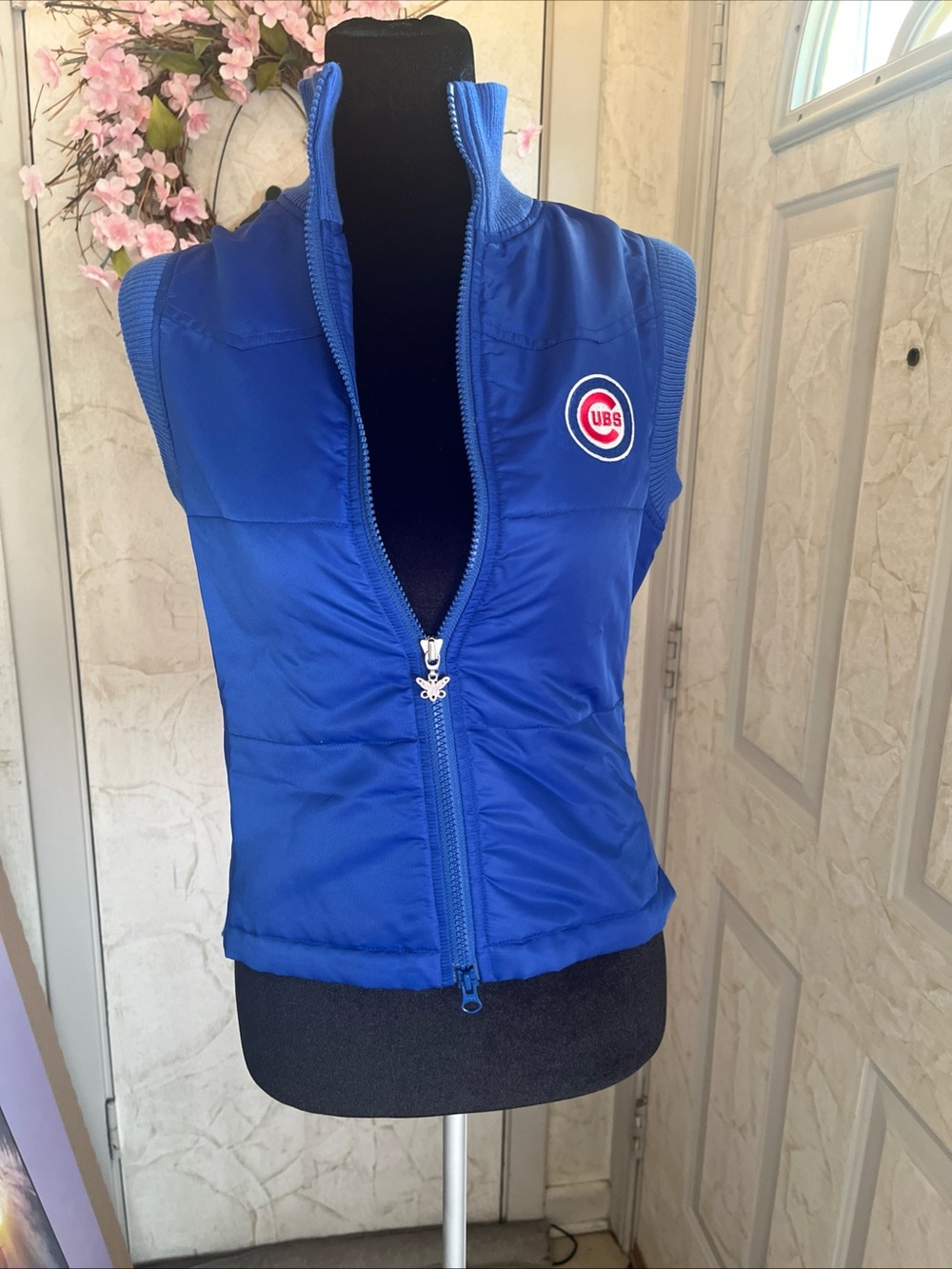 Chicago Cubs Royal Blue Quilted Zip Vest
